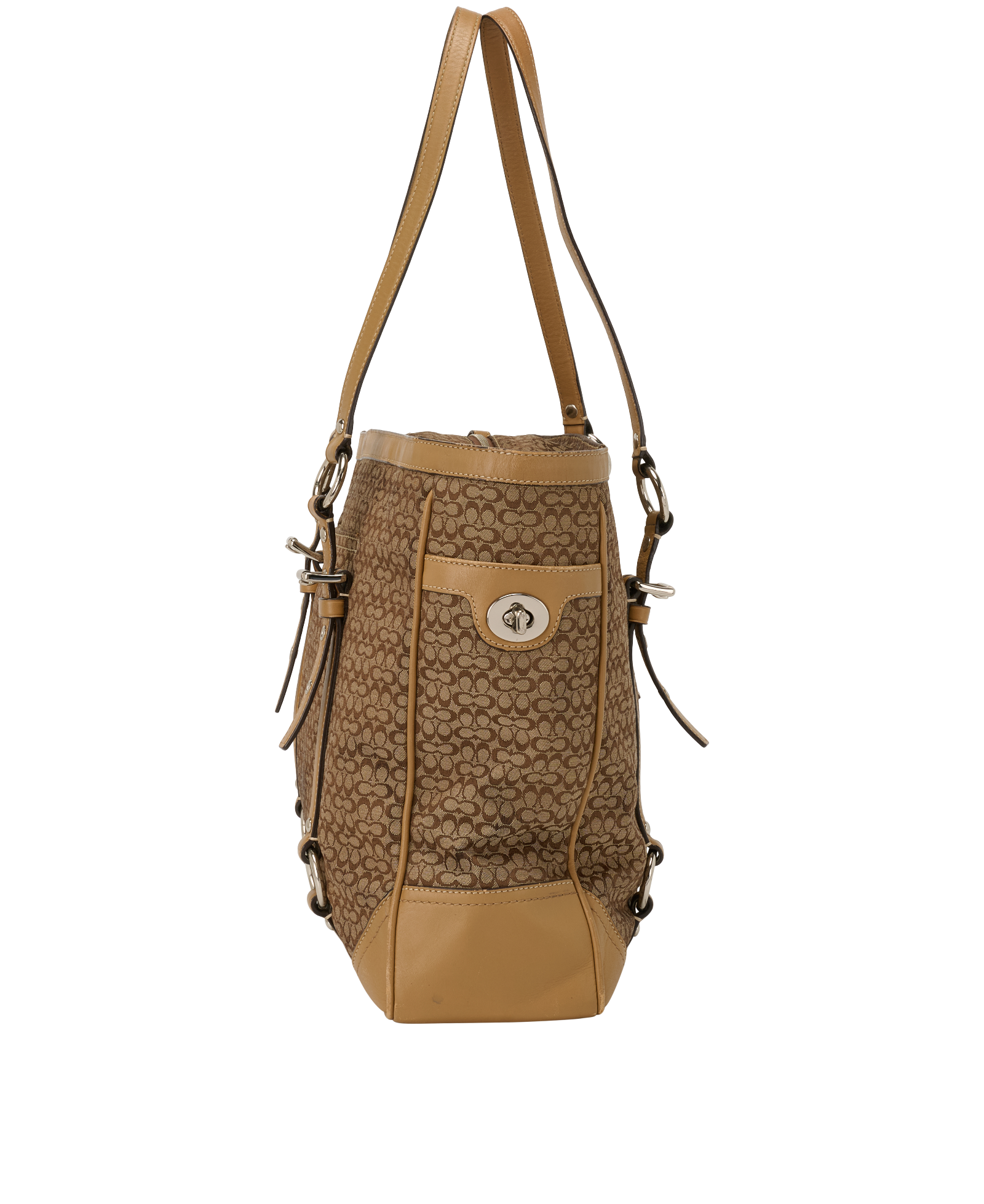 Signature Tote, &pound;150, Handbags, Brown, Canvas, Side view